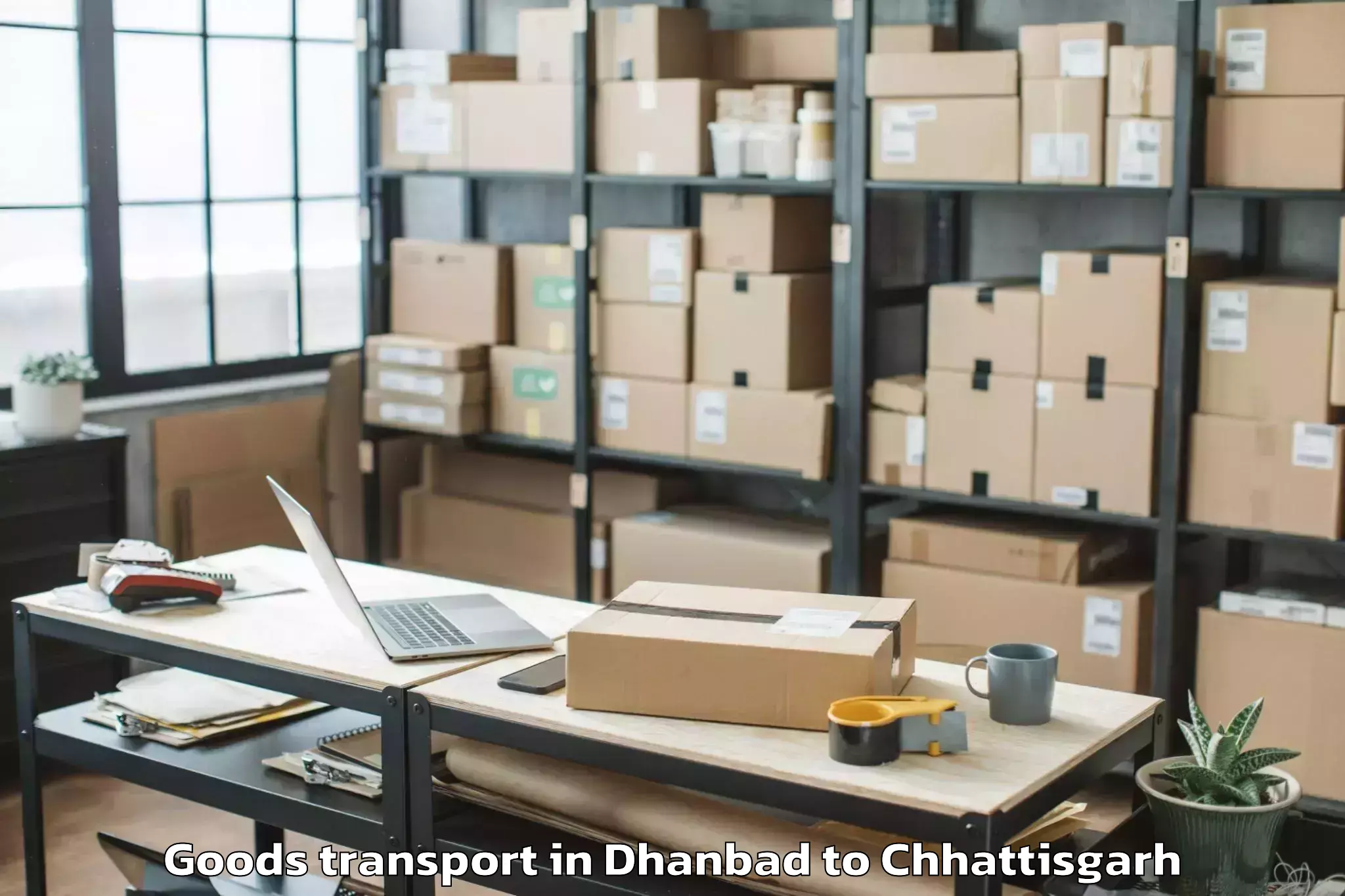 Trusted Dhanbad to Wadraf Nagar Goods Transport